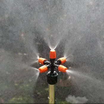 

1pc 5-head Micro Irrigation System Fog Mist Cooling Nozzle Garden Greenhouse Adjustable Closable Spray Mist Nozzle