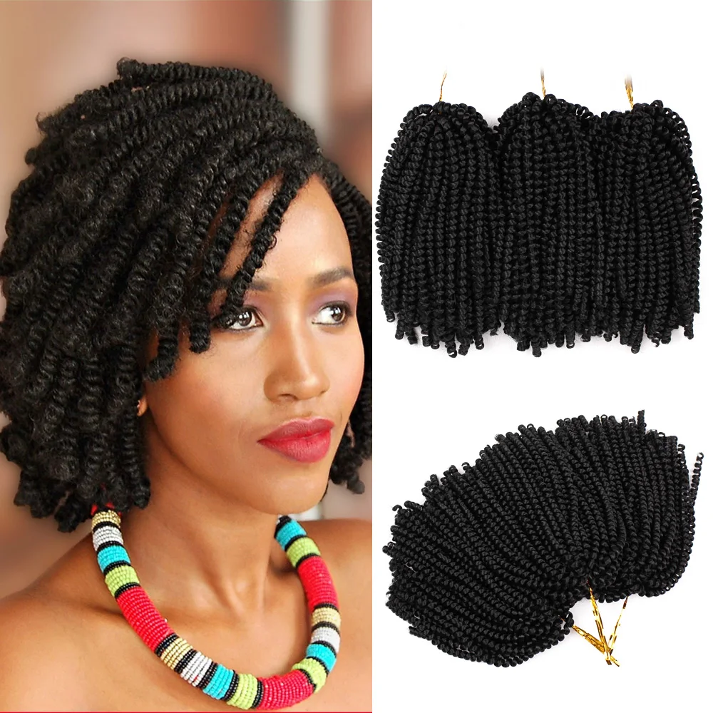 Modern Queen 8 Inch Spring Twist Crochet Hair Extensions