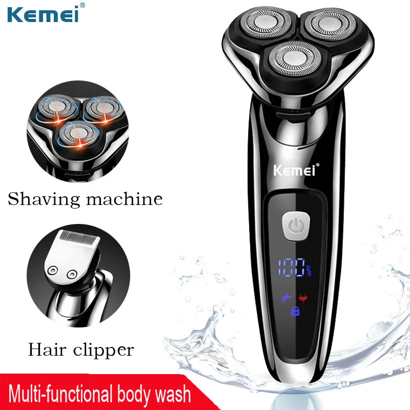 

2 In 1 Male Electric Shaver Whole Body Washable Shaving Machine Rechargeable Beard Trimmer Multifunctional Floating Razor 5