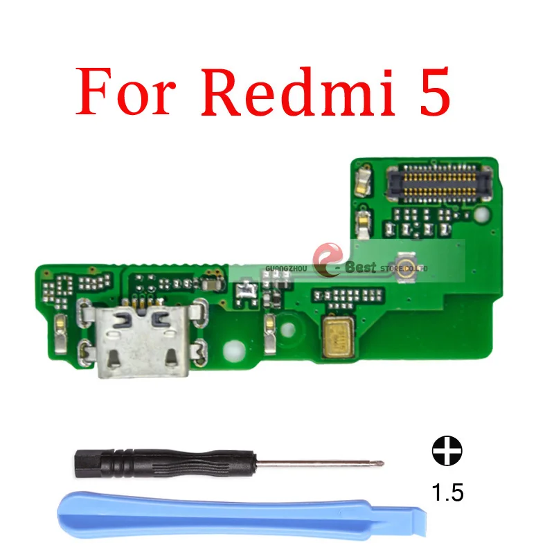 1 шт. разъем для зарядки док-станция с микрофоном гибкий кабель для XiaoMi Redmi Note 7 6 5 Pro Plus 6A - Цвет: For Redmi  5