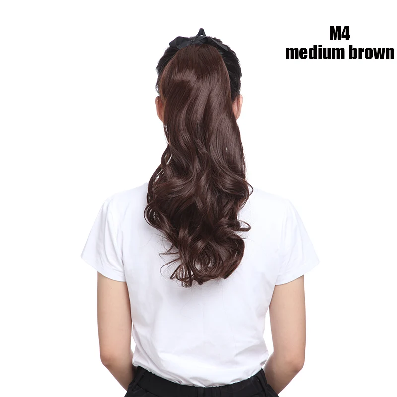 S-noilite, накладные волосы на заколках «конский хвост», прямые синтетические волосы на завязках, накладные волосы «конский хвост» для женщин - Цвет: M4