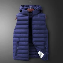 Мужской жилет, новинка, Осень-зима, мужская куртка без рукавов, приталенный, Повседневный, теплый, мужской, ветровка, пальто, жилет размера плюс, 6XL, 7XL