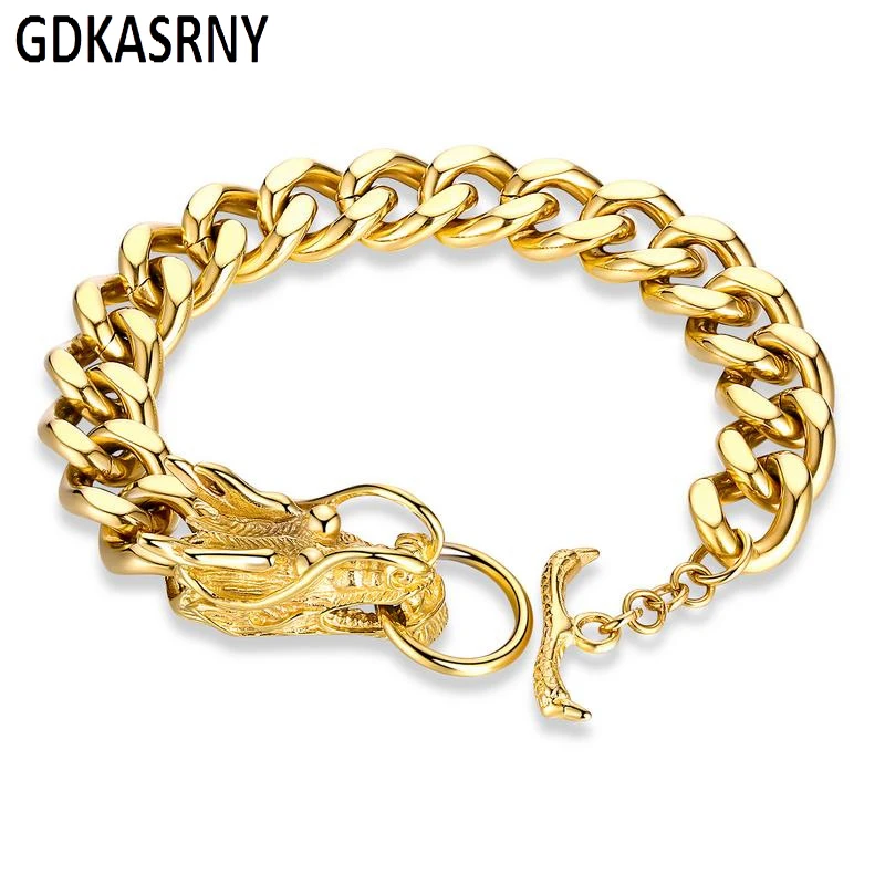 Мужской браслет золото серебро талисман дракон в талисманах горячая Распродажа браслеты дружбы с животными ювелирные изделия в ювелирные изделия браслеты