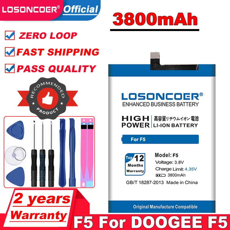 LOSONCOER 3800mAh Battery +Free tools For Doogee F5 Mobile Phone ~In Stock | Мобильные телефоны и аксессуары