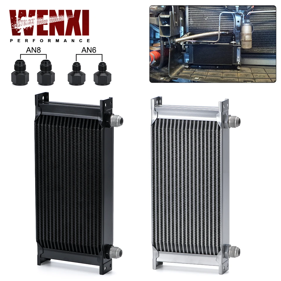 Kit Refroidisseur D'Huile Dixhills 19 Rangs - Raccordement AN10 Pour Moteur - Avec Tuyaux Et Adaptateurs