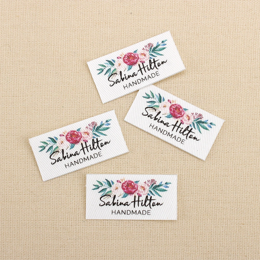 

75pcs Ironing Labels, Logo or Text, Personalized Brand , Clothing Labels, Free shipping, Custom Design, Cotton tags (TB3104)