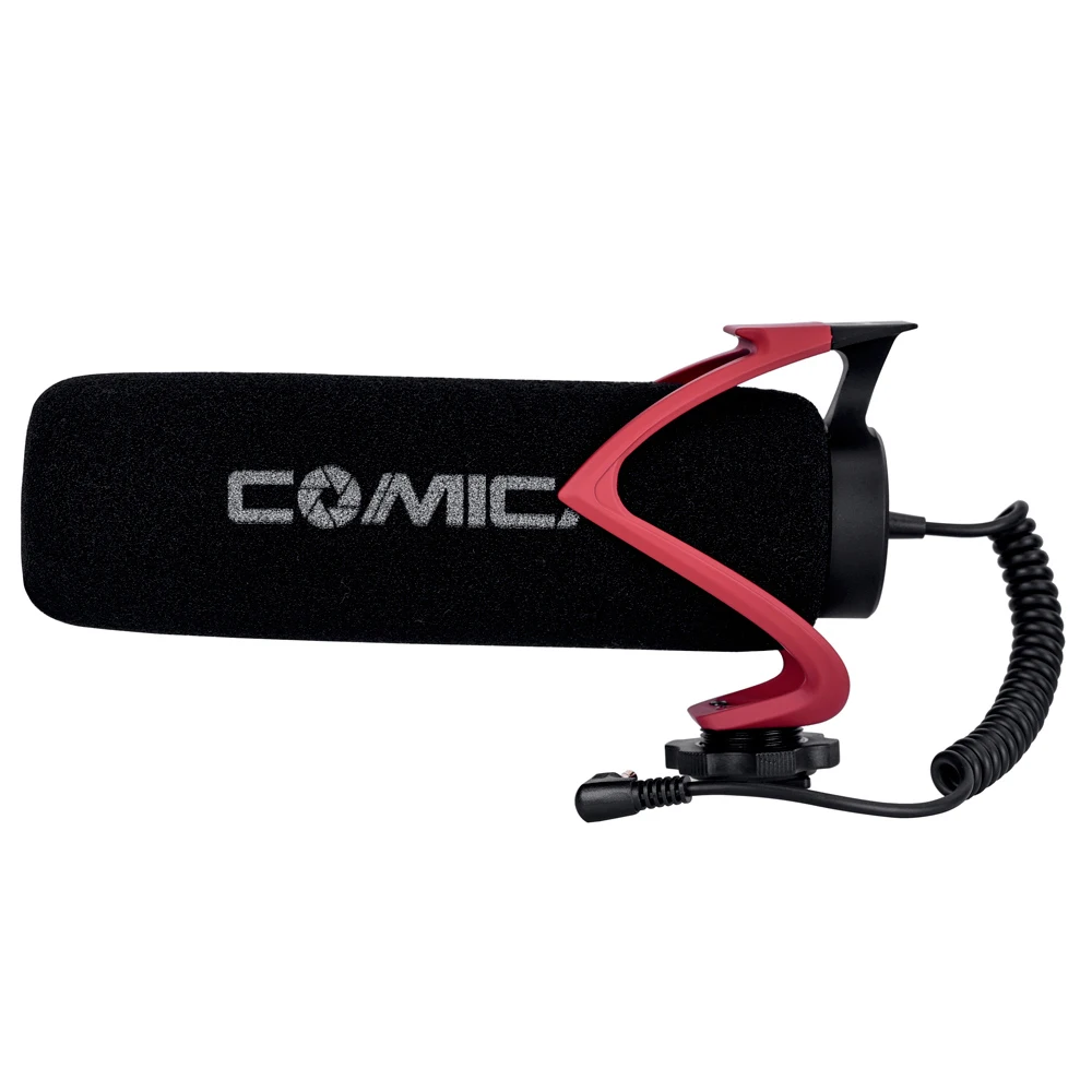 COMICA CVM-V30 LITE микрофон с супер-кардиоидным полярным узором Холодный башмак дизайн конденсаторный микрофон для смартфона камеры черный