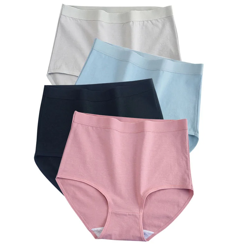 6pcs Women\'s underwear cotton Panties high waist high quality lingerie breathable wholesale large size 40-90kg cute Briefs