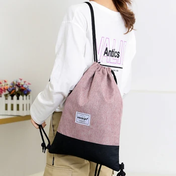 

Fashion Oxford Drawstring Backpack Bag Casual String Knapsack For Women Men Travel Softback Unisex Beach Drawstring Bags