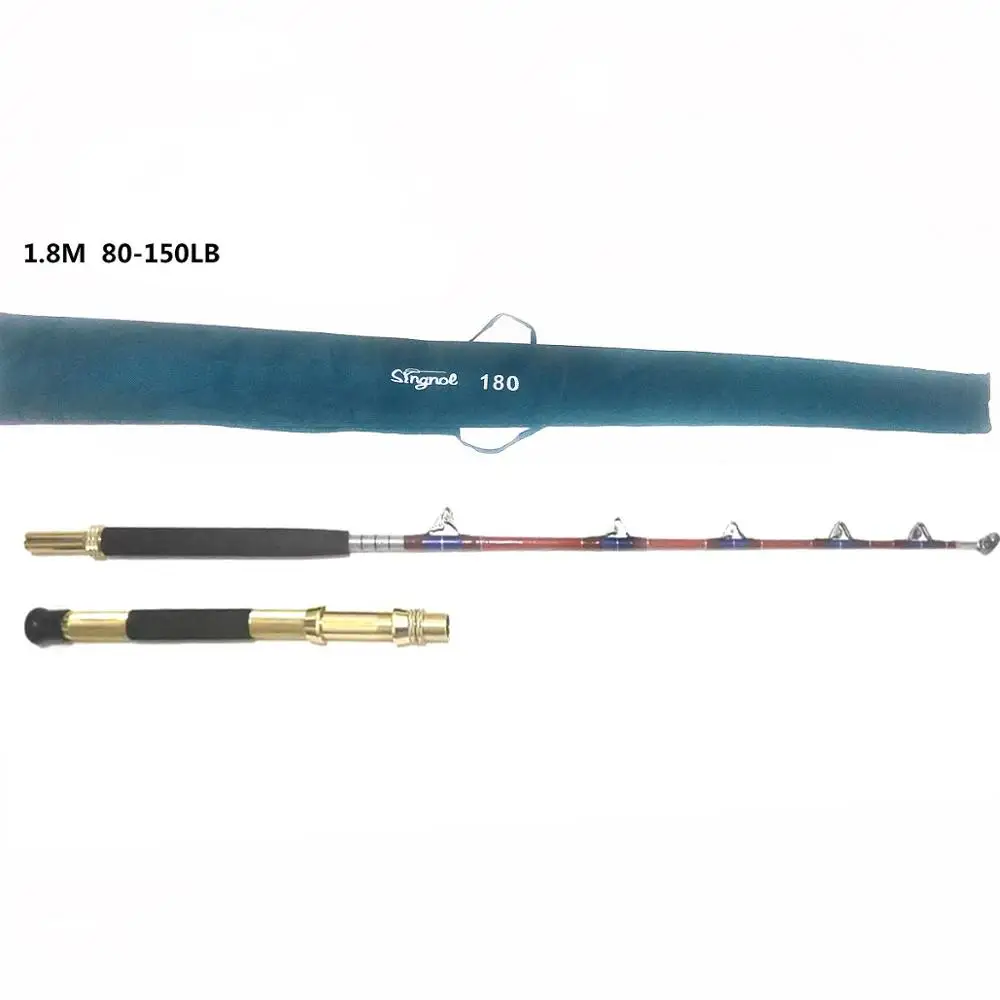 Singnol 1,8 м, 80 фунтов, 150 фунтов, 300 фунтов, большие рыболовные удочки для ловли рыбы, глубоководная Троллинг, Акула, лодка, удочка для морской рыбалки, Pesca Peche - Цвет: 80-150LB
