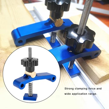 

T-Track Platen Miter Track Clamping Blocks Chute Blocks Djustable Press Plate Hold Down Clamps For Woodworking Table