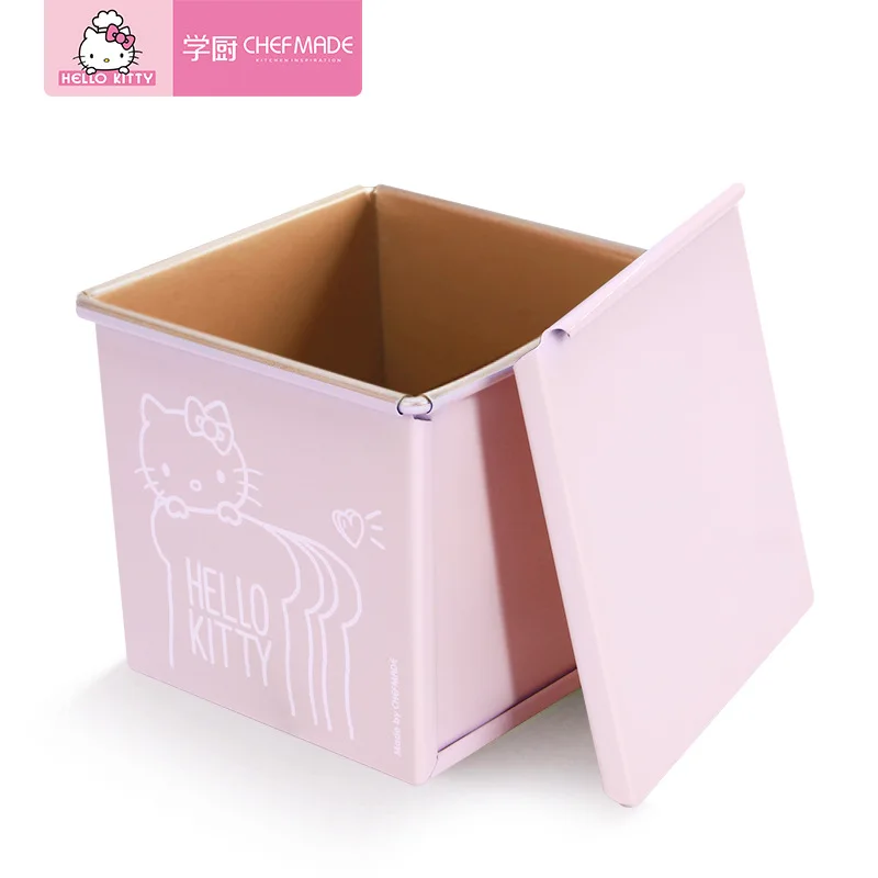 Hello kitty домашняя с крышкой антипригарная коробка для тостов 250 г Форма для выпекания тостов экологичная