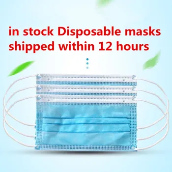 

10pcs In stock! Fast Delivery! High Quality Non Woven Disposable Face Mask 3 Layers Anti-Dust Face Masks Ear loop Mouth Mask