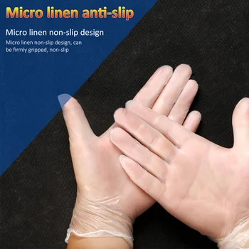 

100PCS/Set Plastic Gloves Disposable Gloves for Food Factory Home Cleaning Beauty Salon Gloves перчатки одноразовые