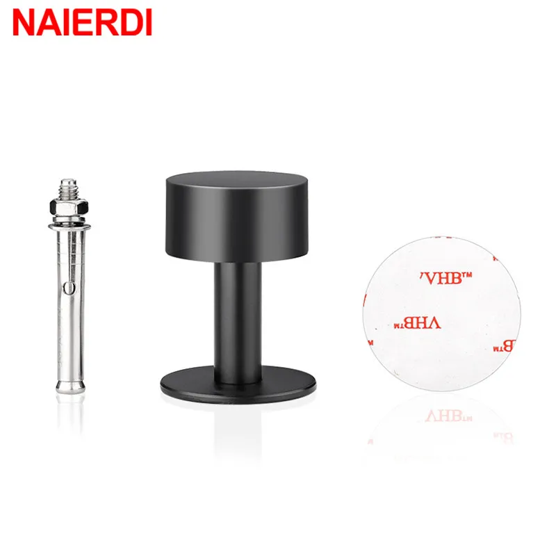Stainless Steel Rubber Nail-free Door Stopper for Floor Wall door stopper silicone door stopper door stopper bumpers