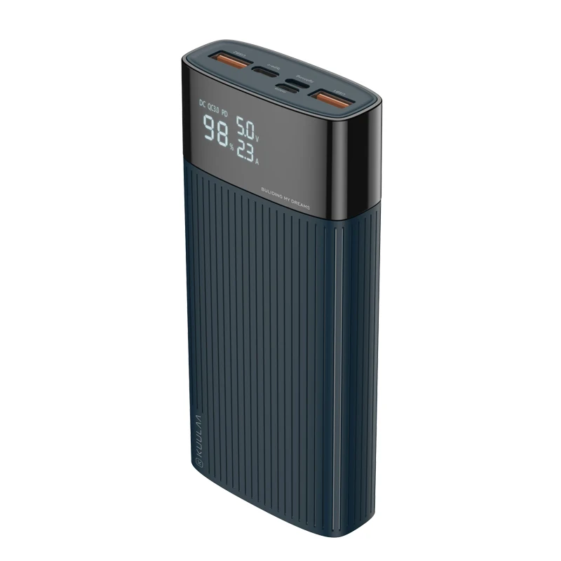 Blue KUULAA 20000 мА/ч, Мощность Bank зарядное устройство для iPhone samsung huawei Тип C PD Быстрая зарядка+ быстрая зарядка 3,0 USB Мощность bank внешняя Батарея - Цвет: Blue