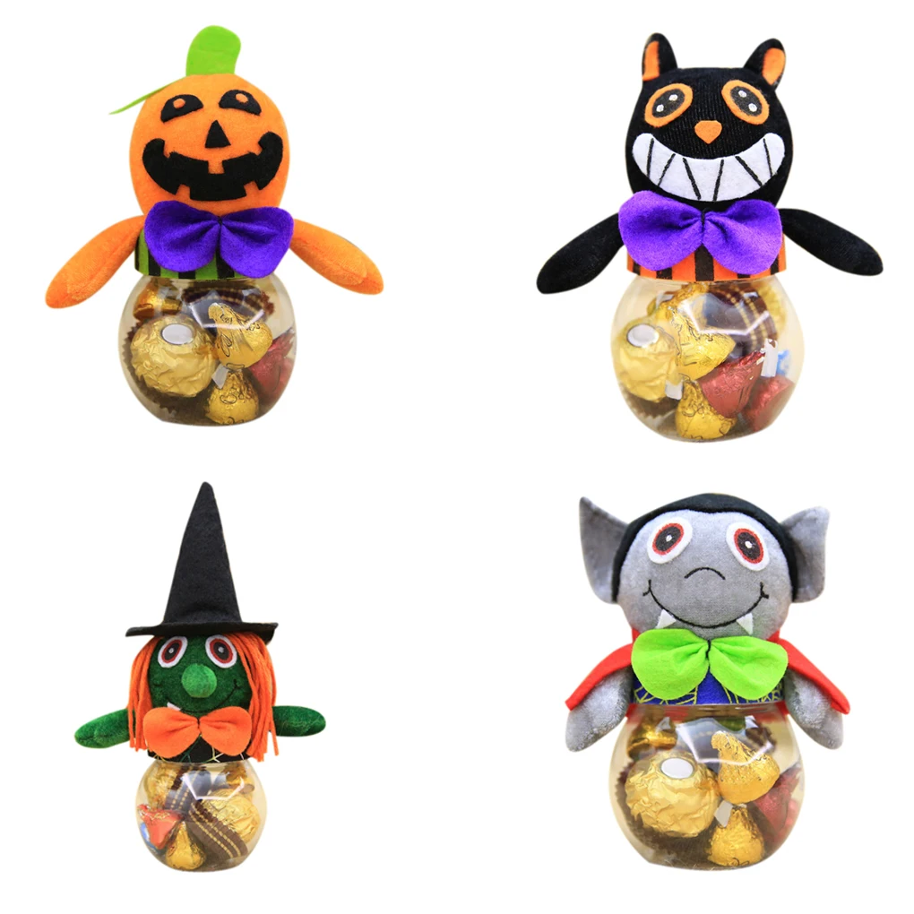 

Halloween Decorations Festival Atmosphere Gift Box Pumpkin Candy Can Box Jar Holiday Ornament