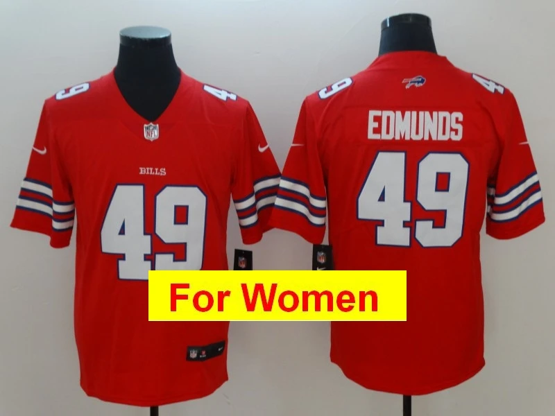 Бежевый Женские майки Buffalo Tre'Davious White Tremaine Edmunds Josh Allen LeSean McCoy Jim Kelly Game color Rush - Цвет: Бежевый