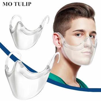 

Durable Face Shield Combine Plastic Reusable Clear Face Mask Bandage Reusable Cover Mouth Nose Helmet