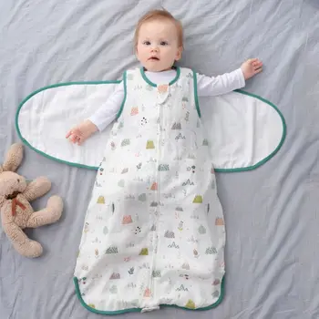 

Newborns Swaddle Sleepsack Soft Breathable Cotton Infants Sleeping Bag Adjustable Toddlers Wrap Cloth Blanket