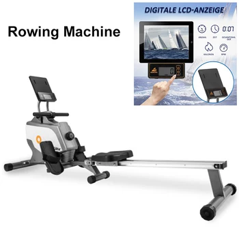

Foldable Rowing Machine Aerobic Fitness Equipment With LCD monitor Adjustable Resistance Rowing Exercise Sports Abdominal
