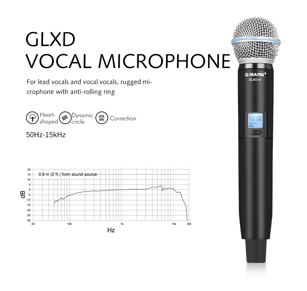 wireless headphones with mic Microphone Wireless G-MARK GLXD4 Professional UHF System SM58 Handheld Mic For Stage Speech Wedding Show Band Home Party Church best microphone for streaming