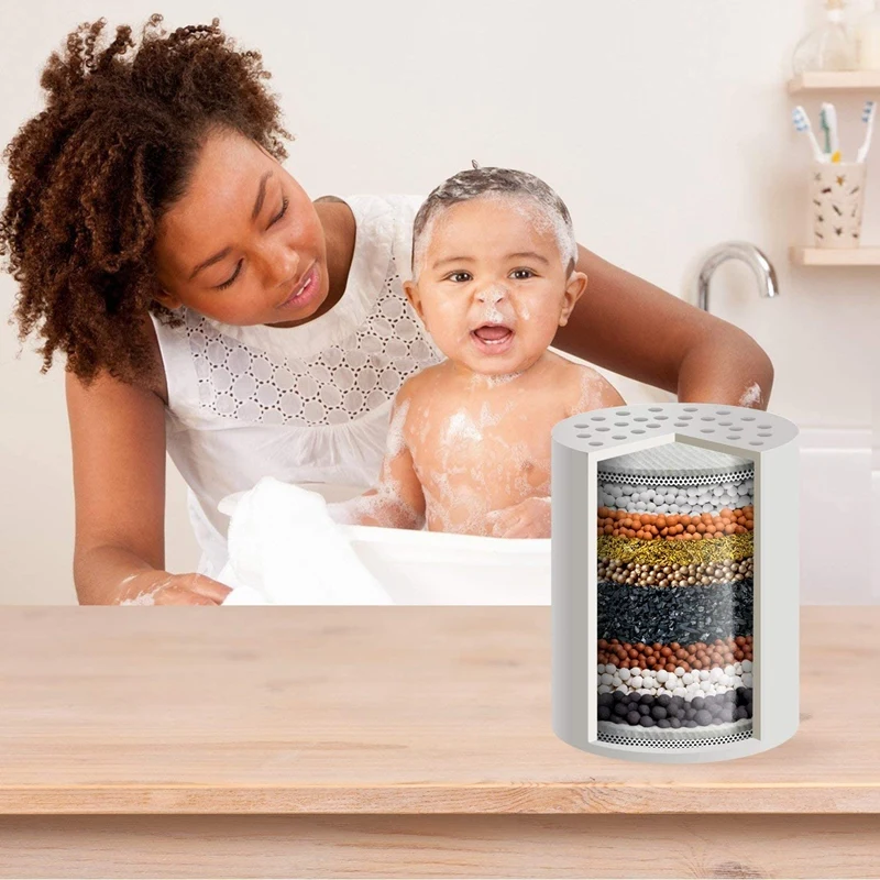 15 Stage Universal Shower Water Filter Cartridges (4 Pack) Removes