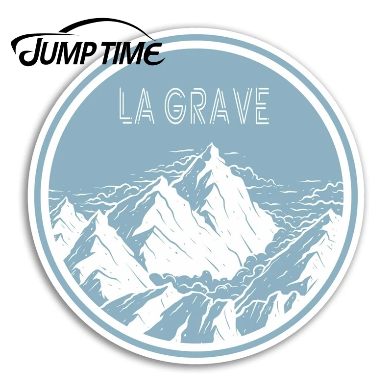 Pegatinas de vinilo de La Grave para el tiempo de salto, calcomanía divertida de esquí, montaña, ordenador portátil, equipaje, coche, maletero, ventana, cubiertas de coche