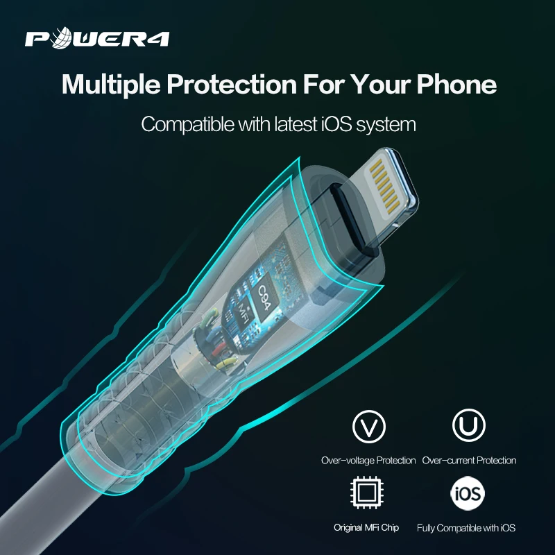 Power4 MFi USB C к Lightning Кабель 18 Вт PD Apple сертифицированное быстрое зарядное устройство для iPhone11 Pro Max X XS 8 XR iPad Macbook type-C кабель