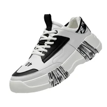 TaoBo/; модная повседневная обувь на платформе для мужчин; обувь на шнуровке; Ins; спортивный стиль; толстая подошва