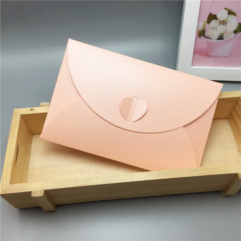 24 комплекта упаковочной бумаги для ювелирных изделий, картонный конверт из крафт-бумаги, ожерелье/подвеска, открытки и милые подарочные пакеты 15*10 см, коробки для ювелирных изделий - Цвет: Only Pink Envelope
