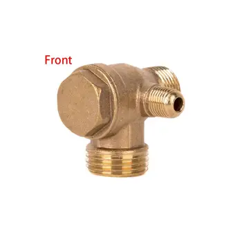 

3 Port Brass Male Threaded Check Valve Connector Tool for Air Compressor Prevent C6UC