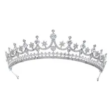 

Classic Design Cubic Zirconia Princess Tiara Diadem for Bridal Wedding Hair Jewelry Accessories Hairpieces CH10342