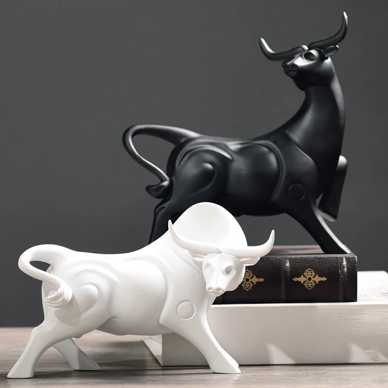 

Statue Sculpture Figurine Accessories Resin Room Decoration Modern Geometric Vintage Decor Artware Simple Abstract Bullfighting