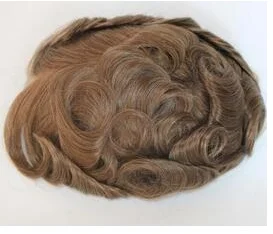 Alistingtaowigs накладки из искусственных волос для мужчин 8x1" французское кружево или швейцарский шнурок, индийские Реми волосы для ЖК-экрана, для мужчин парик - Парик Цвет: 18#