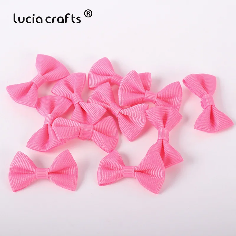 dark pink 12pcs Lucia crafts, 3,5*2 см, разноцветные, Grossgrain, банты для девочек, бутик, мини-бант для волос, головной убор, сделай сам, одежда для рукоделия, 12 шт./24 шт., B0910 - Цвет: dark pink 12pcs