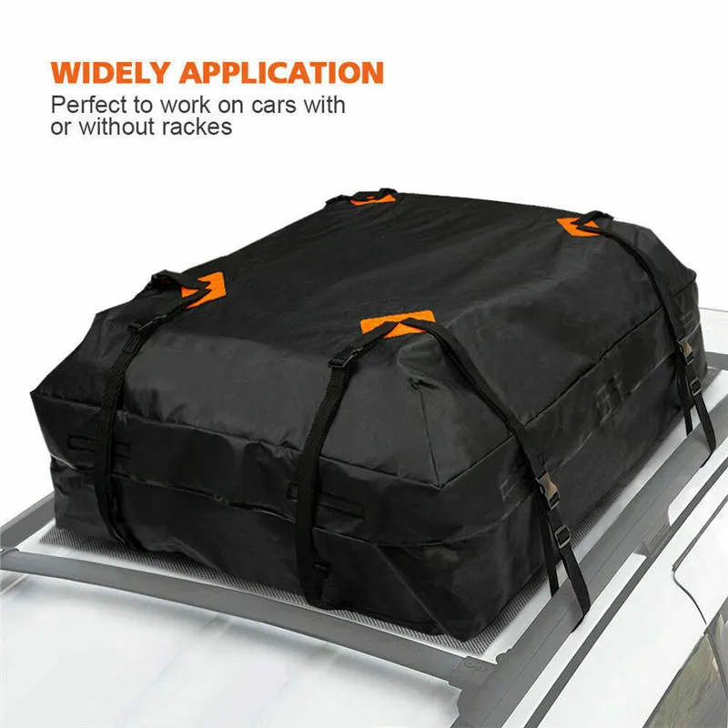  112X87X44cm Waterproof Car Cargo Roof Bag Waterproof Rooftop Luggage Carrier Black Storage Travel W