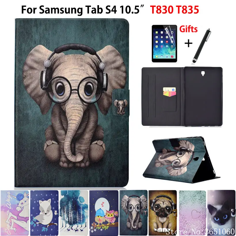 Чехол для Samsung Galaxy Tab S4 10 5 дюйма T830 T835 T837|Чехлы планшетов и электронных книг| |