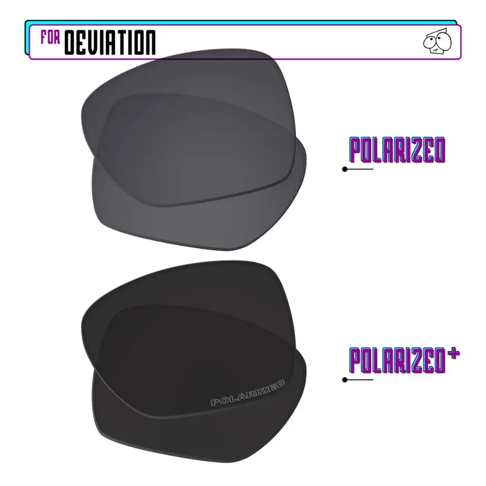 

EZReplace Polarized Replacement Lenses for - Oakley Deviation Sunglasses - BlackP Plus-BlackIRP