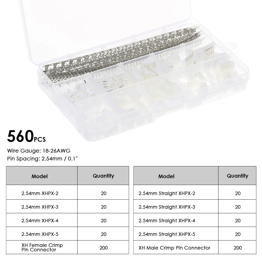 

Hot New 560PCS Wire Jumper Connector Terminal electrical connector Cable Pin Header Male / Female Pins Head Terminal Adapter Plu