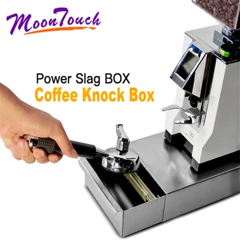 

NEW Stainless Steel Espresso Coffee Knock Box With Drawer Coffee Slag isn't Splash Manual Coffee Grinder Coffee Accessories