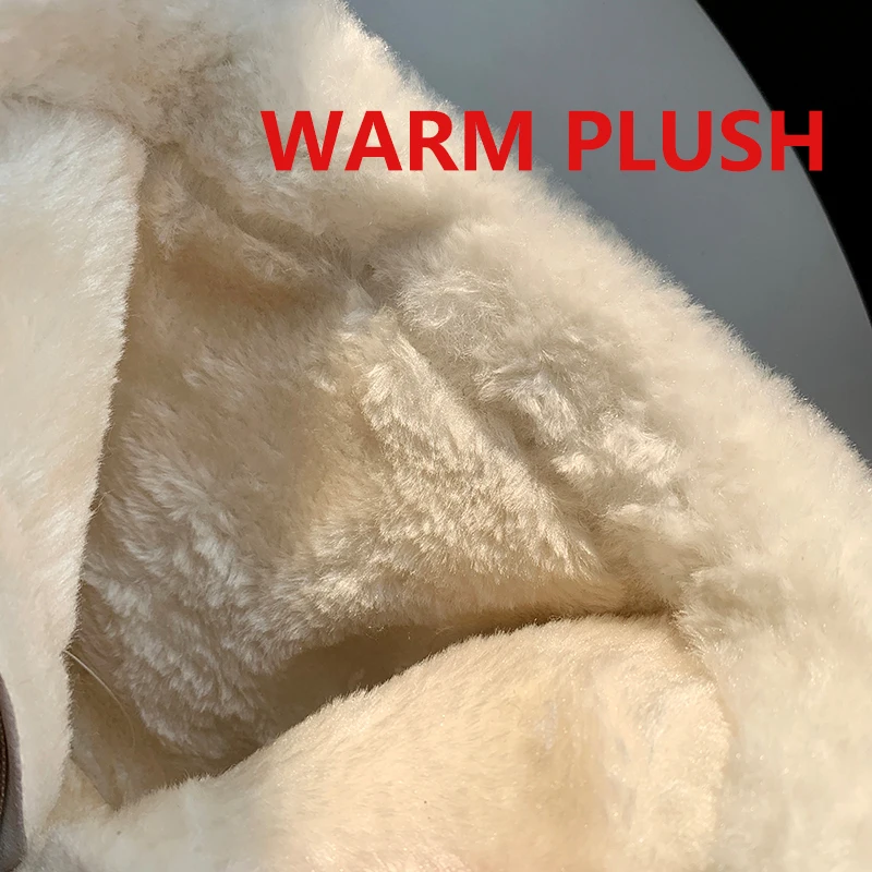 New Winter Women Boots Warm Plush Snow Boots Women Shoes Fashion Ankle Boots Soft Black Suede Boots Platform Flat Heel Boot