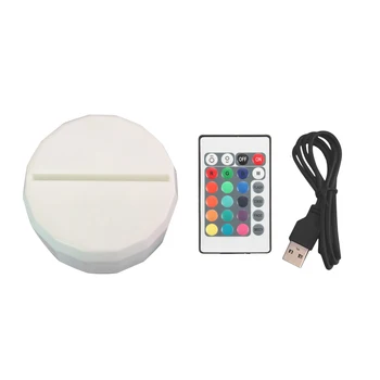 

USB Cable Led Night Light Lightweight Base Gift Remote Control Blocking Modern Acrylic 3D