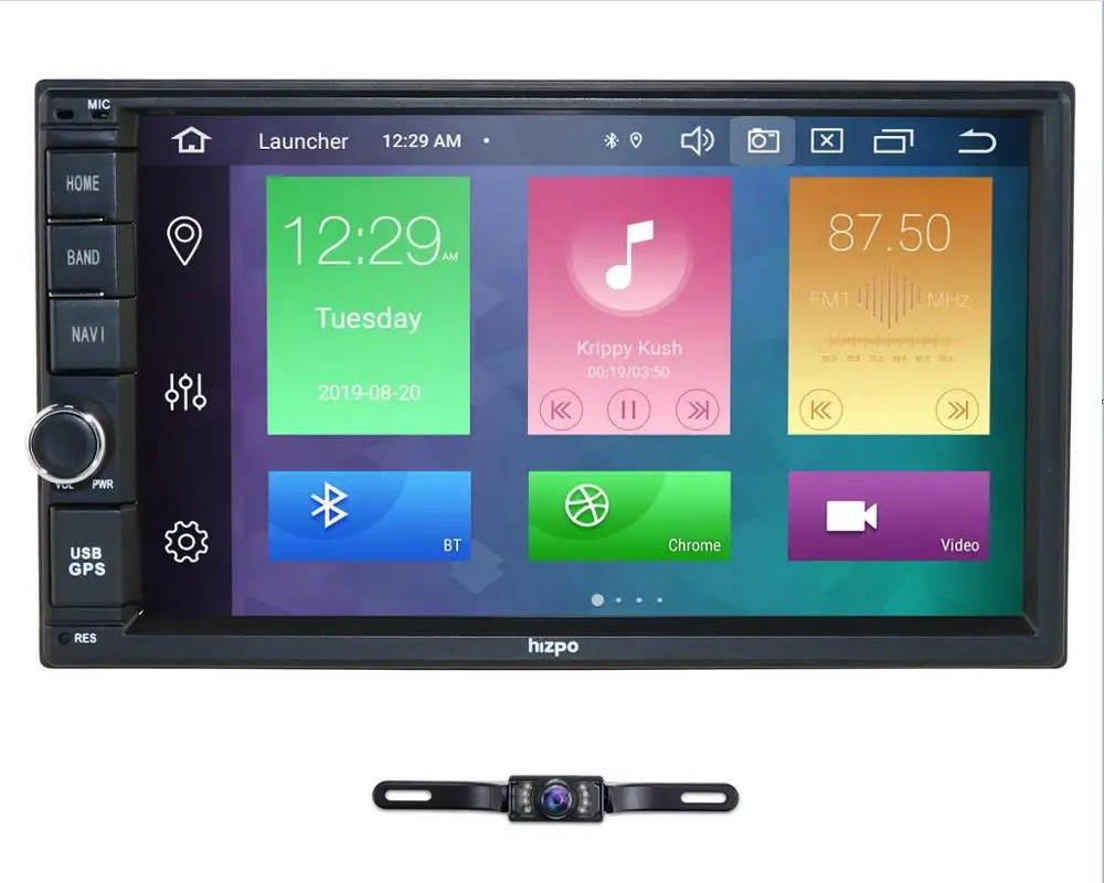 Camera1 " 2Din Android 9,0 автомобильный мультимедийный плеер для Nissan hyundai gps-навигация, радио, стерео видео 1024*600 DSP ips PX5 4G+ 64G карта ПК - Цвет: Camera1