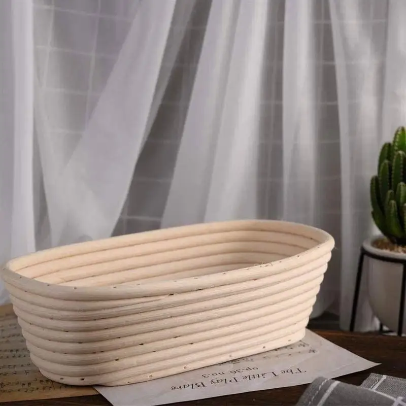 Kitchen Rattan Fermented Rattan Bowl Bread Basket Round Shape Rattan Bread Basket Bakery Tools