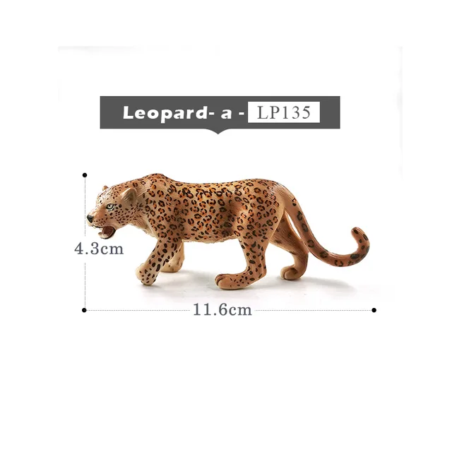 Koala Wolf Deer Leopard Alpaca Antelope Monkey animal model figurines home decor miniature fairy garden decoration accessories Leopard -a
