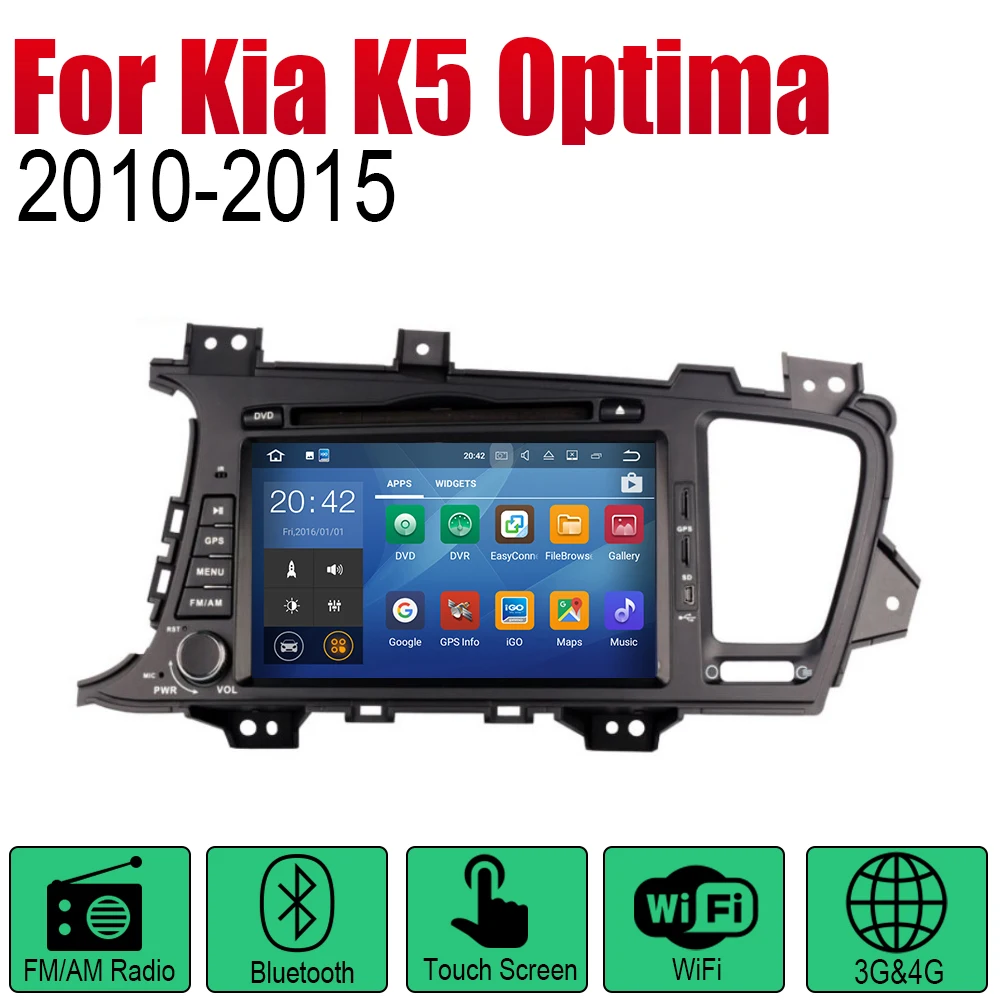 Standard machine ZaiXi Android автомобильный радиоприемник стерео DVD gps навигация для Kia K5 Optima 2010~ Bluetooth wifi 2din автомобильное радио стерео Мультимедиа - Цвет: Standard machine