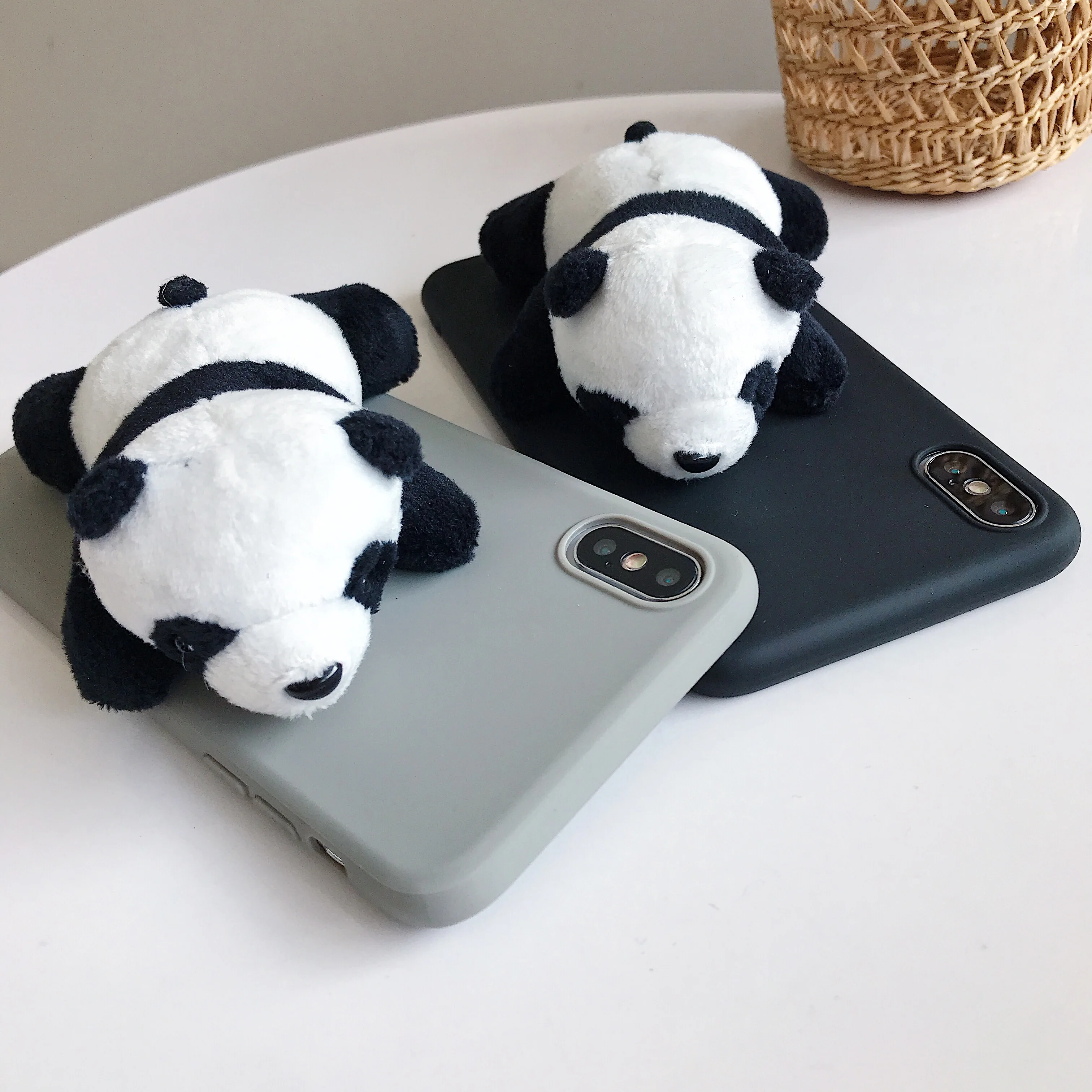 Мягкий силиконовый чехол с плюшевой 3D пандой для Huawei honor 6X 7X 8X Max 8 Lite 8C 20 20Pro 20Lite Pro