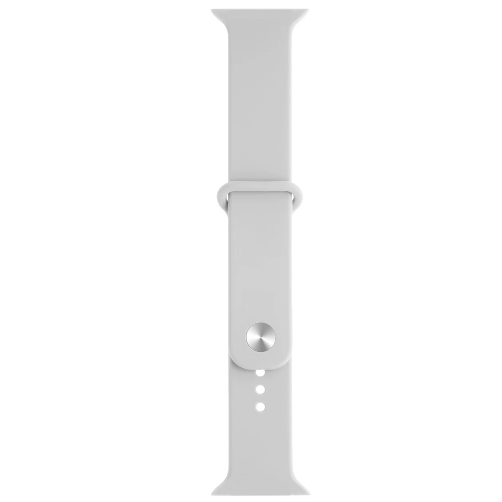 white Ремешок для iwatch серии 4 40 мм 44 мм для Apple Watch серии 4 3 38 мм 42 мм мягкий силиконовый дышащий сменный спортивный ремешок - Цвет: white