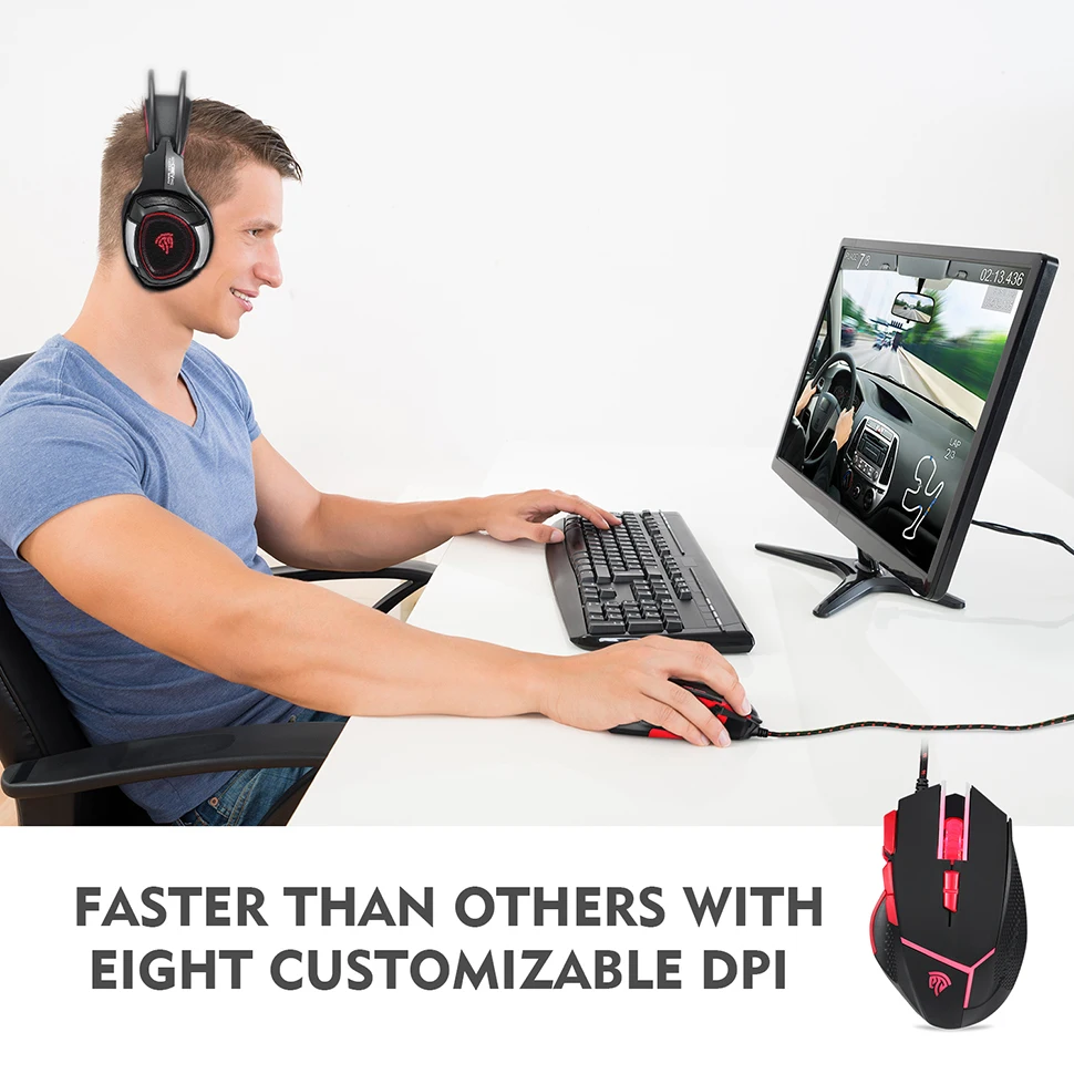 Игровая мышь, компьютерная Bluetooth мышь, 4000 dpi, 9 кнопок, RGB, задний светильник, оптическая проводная мышь, компьютерная мышь для ноутбука